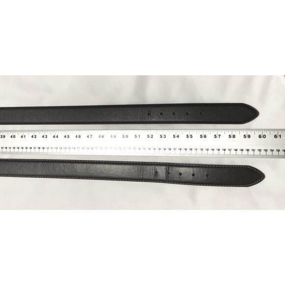 Bundle of 2 Mens Leather Belts Size XXL 50 - 52 Dark Brown Black Classic Strong - Picture 7 of 11